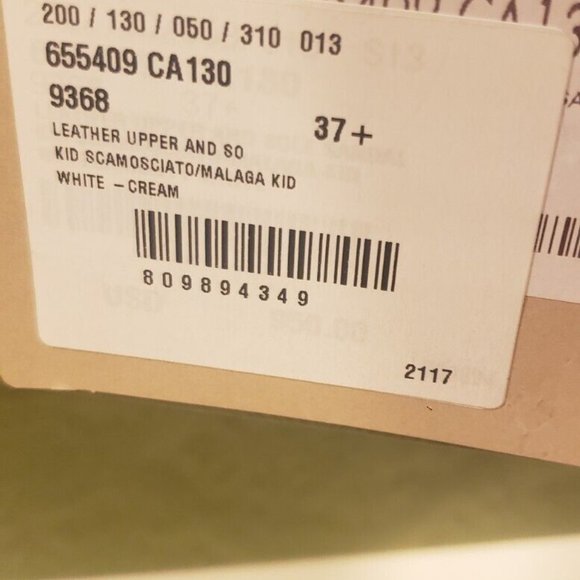 Gucci Kid Scamosciato White Women's Sandles Size 37.5 - Picture 9 of 9